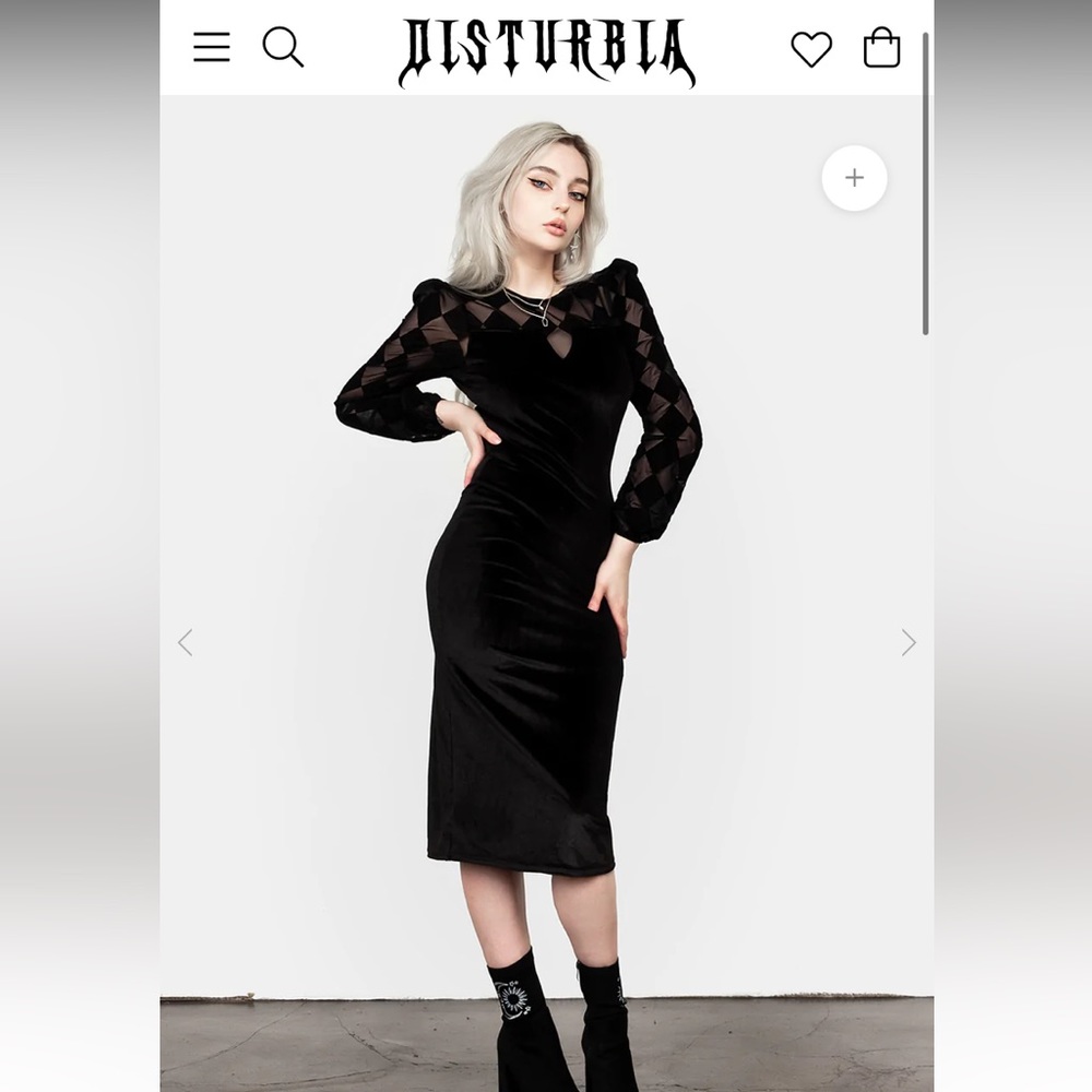 NWOT Disturbia Debauched MIDI Dress UK 8